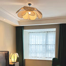 Axyaa Wabi Sabi RattanPetal Chandelier for Home Decor and Lighting
