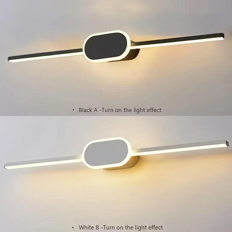 Axyaa 40/60/80CM LED Bathroom Mirror Wall Sconces, Living Room Indoor Fixture