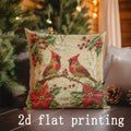 Axyaa Christmas Floral & Wildlife Pillow Covers for Sofa, Bedroom, Car - Pattern Cushion Cover