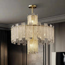 Axyaa Gold Metal LED Chandeliers: Luxury Modern Home Decor Pendant Lights