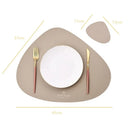 Axyaa Triangle Placemat Coaster Set Oval Tableware Mats Cafe Pad Home Decor
