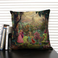 Axyaa Fairy Tale World Oil Painting Cushion Cover for Living Room Sofa