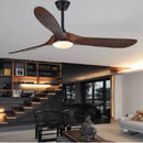 Axyaa Retro Solid Wood Ceiling Fan with Variable Frequency for Dining & Living Room