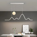 Axyaa Minimalist Moon Chandelier for Dining Room, Kitchen, Bedroom & Living Room