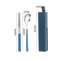 Axyaa Stainless Steel Travel Utensils Set with Case and Chopsticks, Portable Flatware