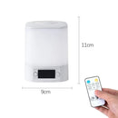 Axyaa Night Lamp Clock LED with Remote Control, USB Rechargeable, 3 Colors, Portable Bedside Lamp