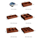 Axyaa Solid Wood Tea & Fruit Tray with Grid Plates