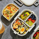 Axyaa 3-Compartment Bento Lunch Box: Leak-proof, Microwave Safe