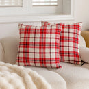 Axyaa Christmas Plain Sofa Pillowcase Cojines Double-Sided Throw Cushion Cover