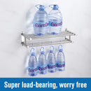 Axyaa Stainless Steel Bathroom Towel Shelf with Toilet Paper Holder & Soap Dish