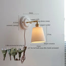 Axyaa Striped Ceramic LED Wall Sconce Nordic Modern Interior Wall Light