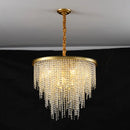 Axyaa Vintage Black Gold Crystal E14 LED Pendant Light Fixtures