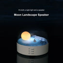 Axyaa Moon Night Light Speaker: Bluetooth Rechargeable Dimming Lamp