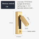 Axyaa Black Brass USB Wall Lamp Sconce, 3W Spotlight for Bedroom Reading