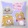 Axyaa Cartoon Print Designer Pillow Cases: Lankybox Series Home Decor Cushion Cover