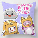 Axyaa Cartoon Print Designer Pillow Cases: Lankybox Series Home Decor Cushion Cover