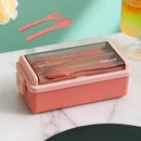 Axyaa Leakproof Lunch Box Set with Fork & Spoon - Microwave Safe Container