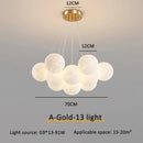 Axyaa Moon Bubble Lamp: Nordic Pendant Light for Bedroom and Dining Room