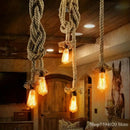 Axyaa Retro Hemp Rope Pendant Lights: Vintage Loft Industrial Kitchen Lighting