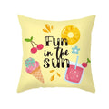 Axyaa Summer Fruit Polyester Cushion Cover - Small Fresh Tropical Plants Pillowcase