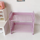 Axyaa 2 Layer Desktop Storage Rack - Cute & Kawaii Cosmetic Jewelry Organizer
