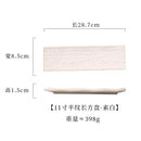Axyaa 11 inch Ceramic Sushi Plate Saury Barbecue Sashimi Plate Square Tableware