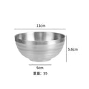 Axyaa Double Layer Rice Bowl for Kids and Adults - Stainless Steel Soup Fruit Bowl
