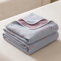 Axyaa Cotton Gauze Throw Blanket, AB Side Towel for Home, Travel & Kids