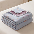 Axyaa Cotton Gauze Throw Blanket, AB Side Towel for Home, Travel & Kids