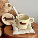 Cute Dachshund Ceramic Mug Set by Axyaa - Creative Gift for Dog Lovers