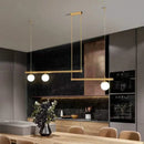 Axyaa Nordic White Glass Ball Chandelier for Kitchen Dining Room Table