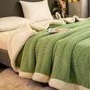 Axyaa Velvet Jacquard Double Layer Blanket Queen Size Warm Plush Bed Throw