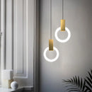 Axyaa Nordic LED Pendant Light: Stylish Ring Chandelier for Living Room, Dining Room, Bedroom