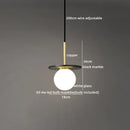 Axyaa Marble Copper LED Pendant Lamp for Modern Interiors