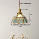 Axyaa Amber Glass LED Pendant Light, Nordic Copper Suspension Luminaire