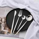 Axyaa 30-Piece Golden Stainless Steel Cutlery Set - Elegant Tableware Collection
