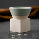 Axyaa Hand-Painted Ceramic Espresso Coffee Cup Set with Base.