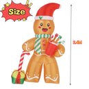 Axyaa Xmas Gingerbread Man Inflatable - Giant Outdoor Christmas Decor