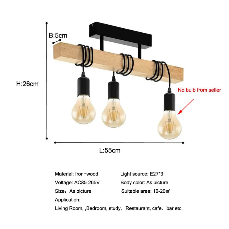 Axyaa Wood Chandelier Light: Modern, Solid, Elegant Ceiling Pendant for Dining, Living Room