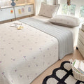 Axyaa Spring Cotton High-Temp Sand-Washed Bed Cover Single Piece, Winter Padded Bed for One