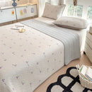 Axyaa Spring Cotton High-Temp Sand-Washed Bed Cover Single Piece, Winter Padded Bed for One