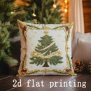 Axyaa Christmas Tree Pattern Pillow Covers for Sofa, Bedroom, Car - Rectangular Cushion
