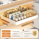Axyaa Kitchen Cabinet Organizer Dishes Draining Rack Slide Out Drawers Storage Box