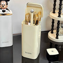 Axyaa Automatic Brushes Holder Rack: Dustproof Makeup Organizer for Lipstick and Eyebrow Pens