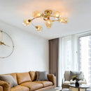 Axyaa Nordic Glass LED Ceiling Light, Modern Molecular Design for Living Room, Bedroom & Kitchen