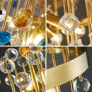 Axyaa Colorful Crystal Chandelier Modern Luxury Living Room Pendant Lamp