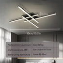 Axyaa Modern Black LED Ceiling Light 50cm 32W for Bedroom, Living Room, Office