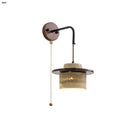 Axyaa LED Wall Sconce Light Fixture Yellow Travertine Stone Wood Nordic Design