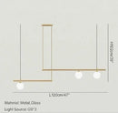 Axyaa Nordic White Glass Ball Chandelier for Kitchen Dining Room Table