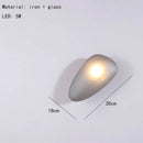 Nordic Glass LED Wall Lamp Gold Metal Home Decor Axyaa Gray Amber White Blue